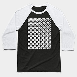 Circles and Diamonds Geometric Pattern Baseball T-Shirt